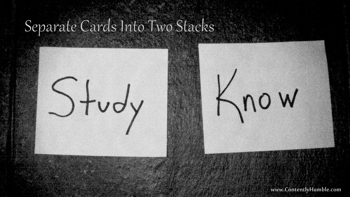 Know and Study Card Example