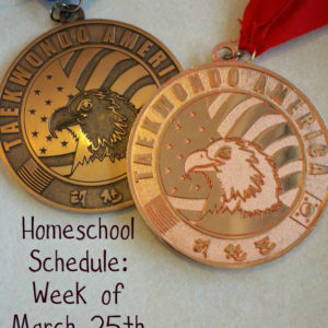 Homeschool Schedule: Week of March 25th